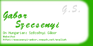 gabor szecsenyi business card
